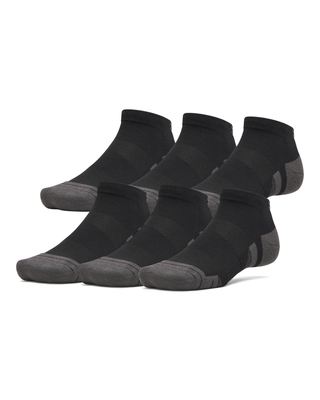UA Performance Tech Unisex 6-Pack Low Socks - Black