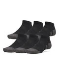 UA Performance Tech Unisex 6-Pack Low Socks - Black