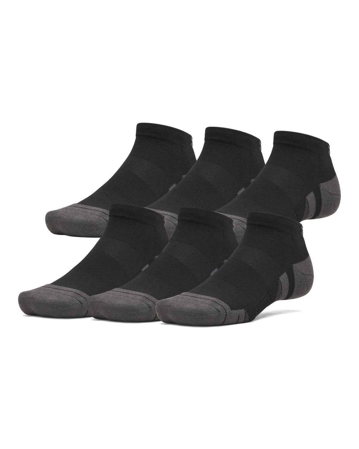 UA Performance Tech Unisex 6-Pack Low Socks - Black