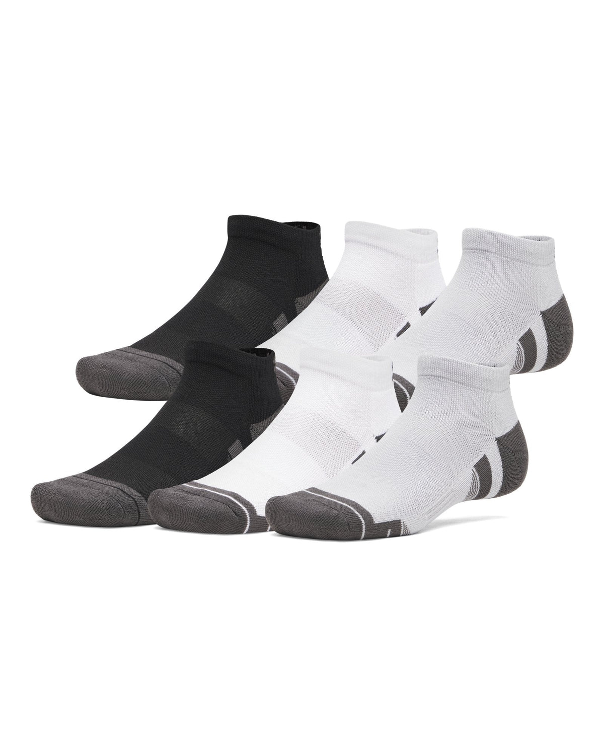 UA Performance Tech Unisex 6-Pack Low Socks - Gray