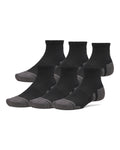 UA Performance Tech Unisex 6-Pack Quarter Socks - Black