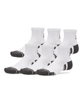 UA Performance Tech Unisex 6-Pack Quarter Socks - White