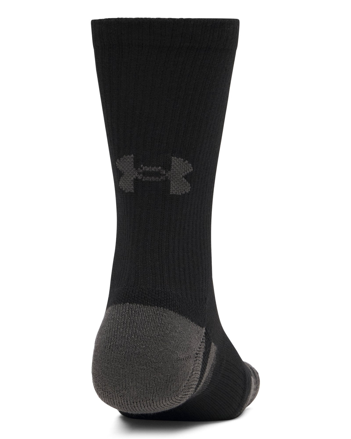 UA Performance Tech Unisex 6-Pack Crew Socks - Black