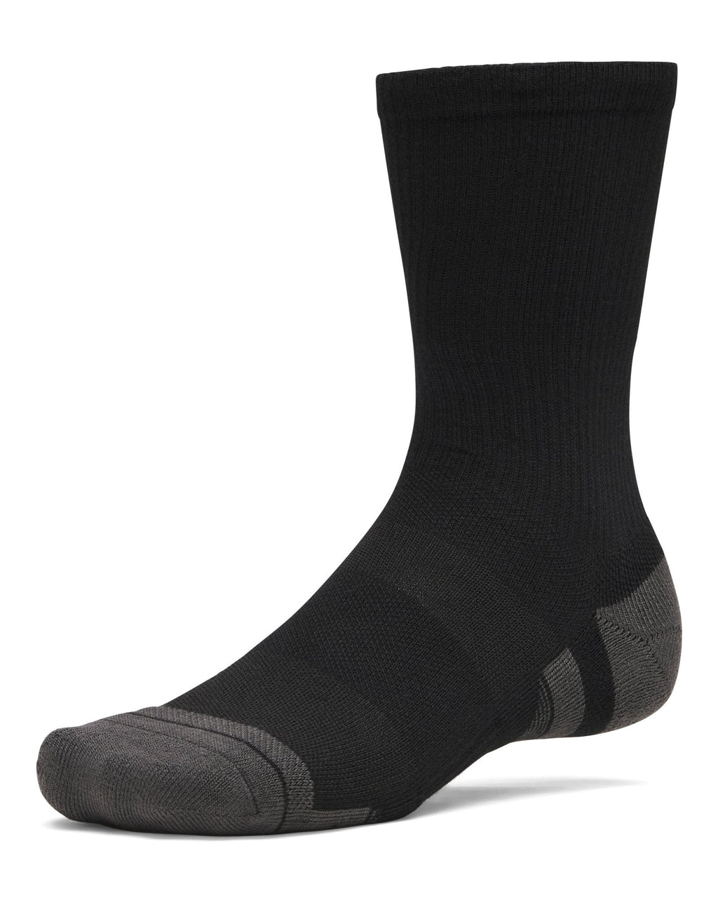 UA Performance Tech Unisex 6-Pack Crew Socks - Black