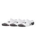UA Performance Tech Kids' 3-Pack No Show Socks - White
