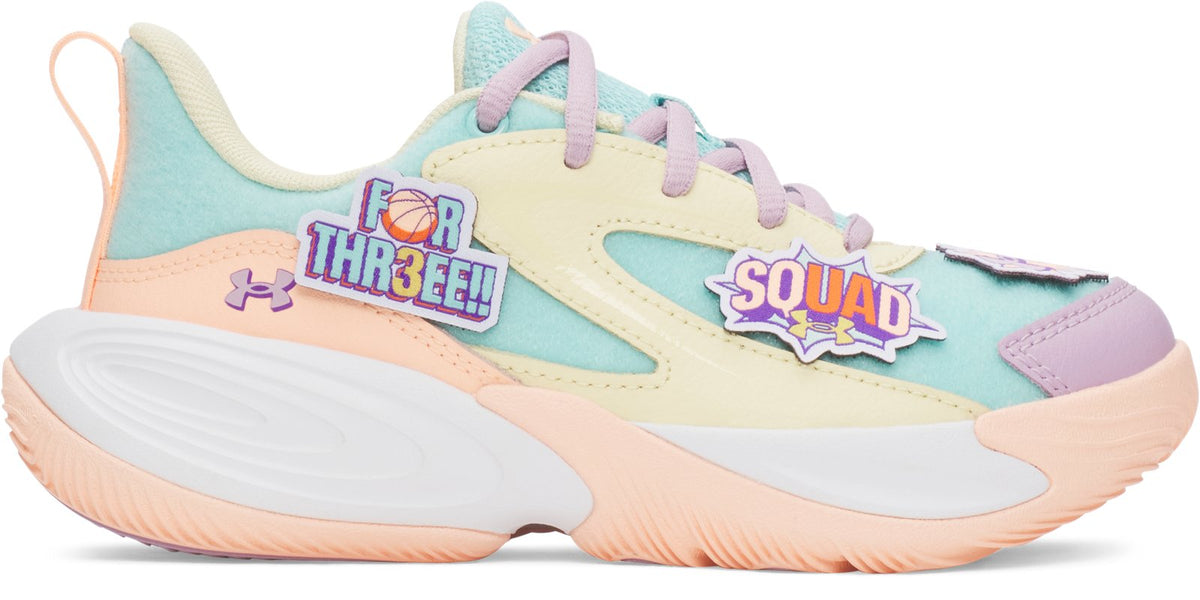 UA Lockdown 8 Patches Pre-School Basketball Shoes - Blue