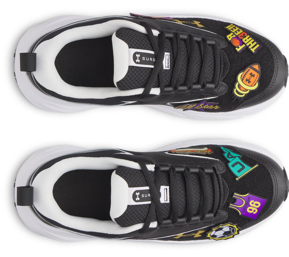 UA Surge 5 Patches Boys' Grade School Running Shoes - Black