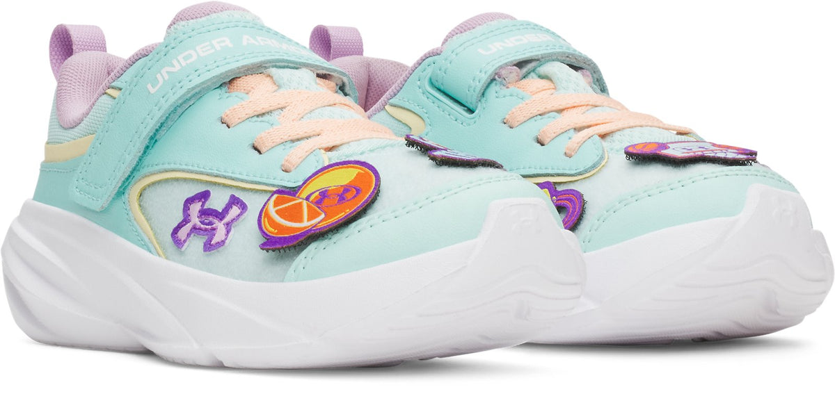 UA Surge 5 Patches Girls' Pre-School Running Shoes - Green