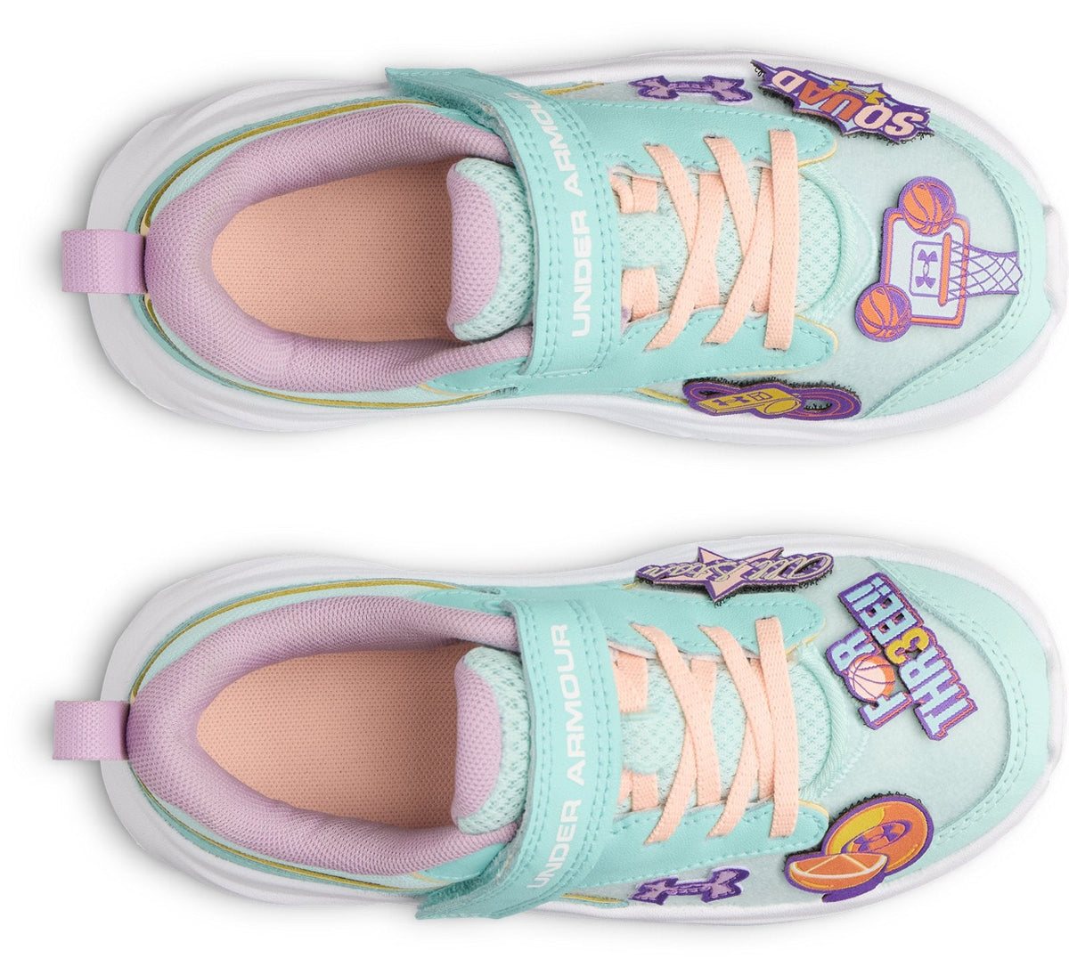UA Surge 5 Patches Girls' Pre-School Running Shoes - Green