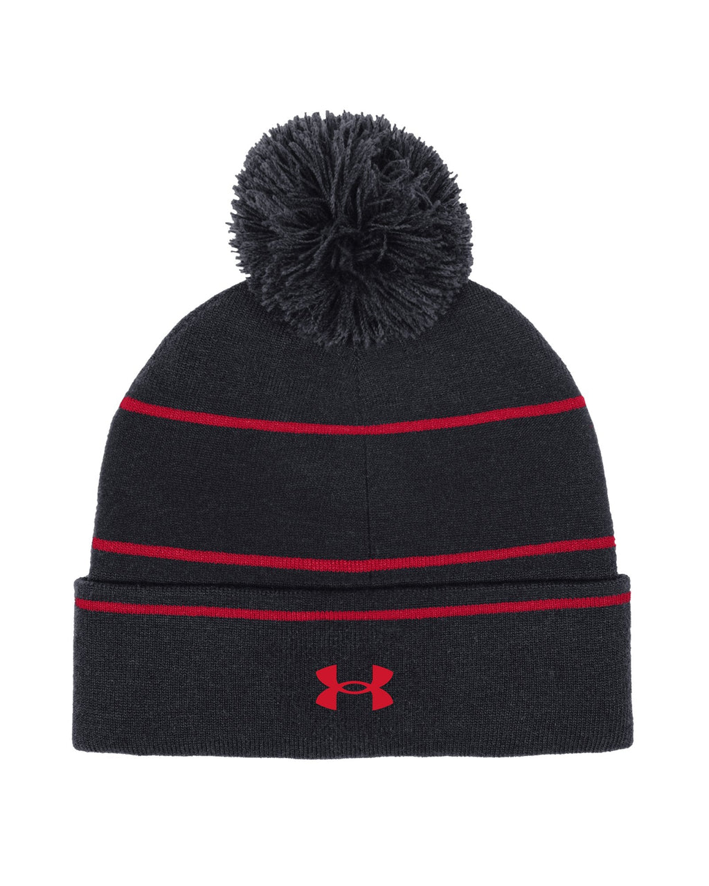 UA Halftime Jacquard Collegiate Kids' Pom Beanie - Black
