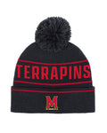 UA Halftime Jacquard Collegiate Kids' Pom Beanie - Black