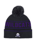 UA Halftime Jacquard Collegiate Kids' Pom Beanie - Black