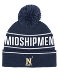 UA Halftime Jacquard Collegiate Kids' Pom Beanie - Blue