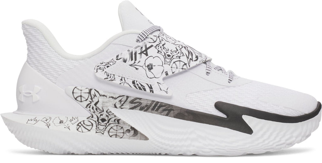 UA D. Fox 2 x Sharpie Unisex Basketball Shoes - White
