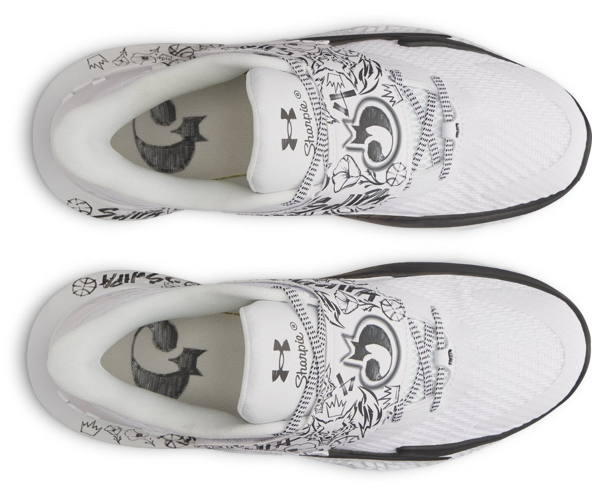 UA D. Fox 2 x Sharpie Unisex Basketball Shoes - White