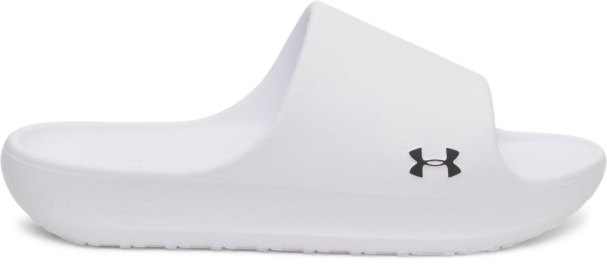 UA Charged+ Cush Unisex Slides - White
