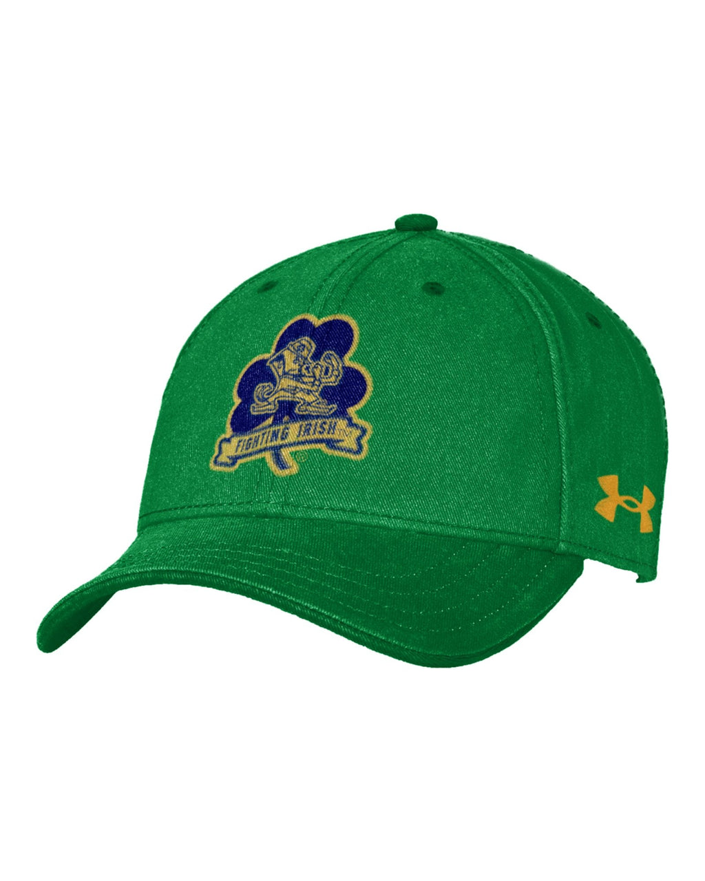 UA Garment Wash Performance Cotton Collegiate Kids' Adjustable Cap - Green