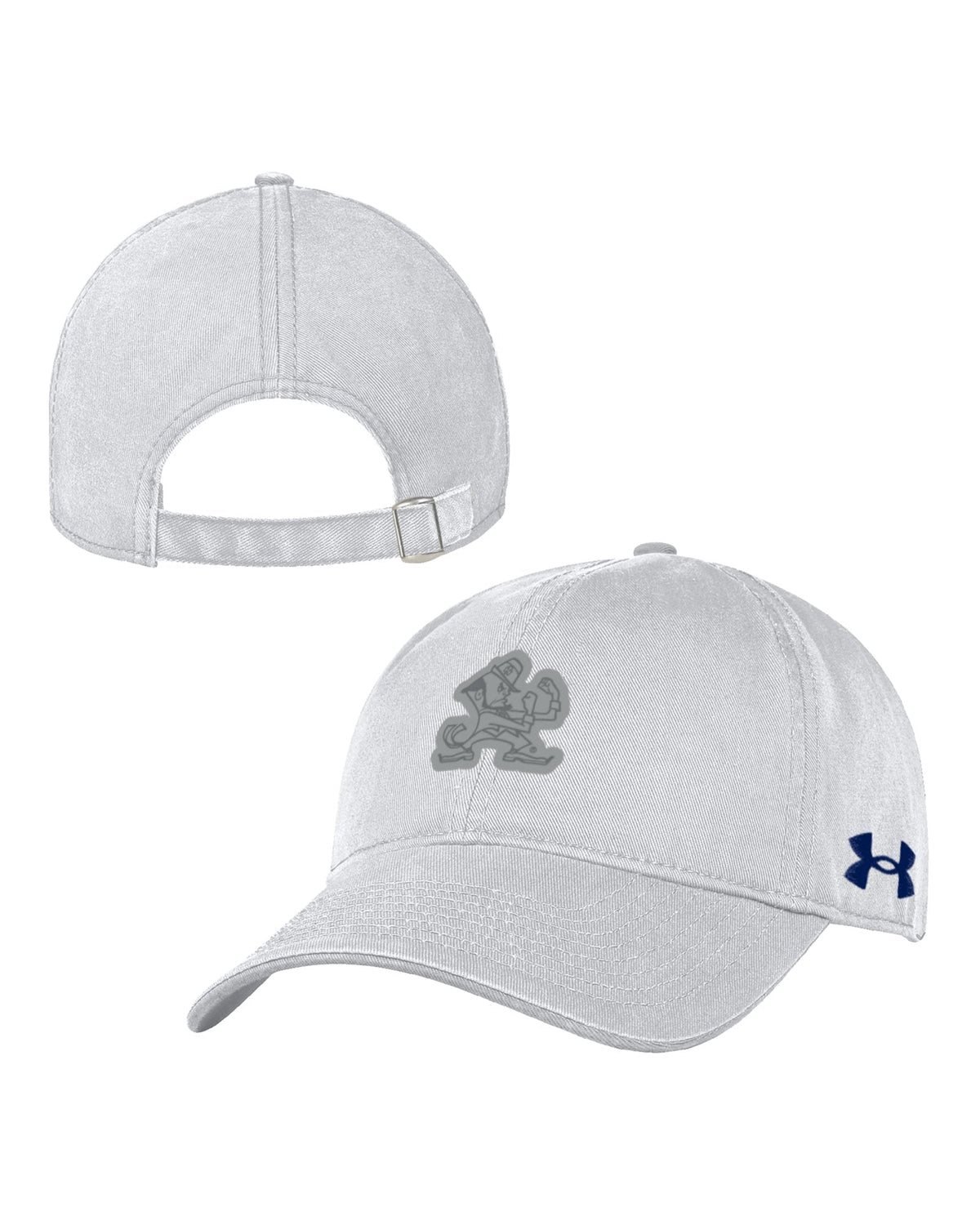UA Garment Wash Performance Cotton Collegiate Women's Adjustable Cap - White
