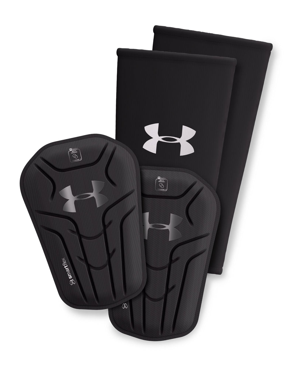 UA Challenger Elite Adult Slip-In Soccer Shin Guard - Black
