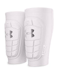 UA Challenger Pro Adult Sleeved Soccer Shin Guard - White