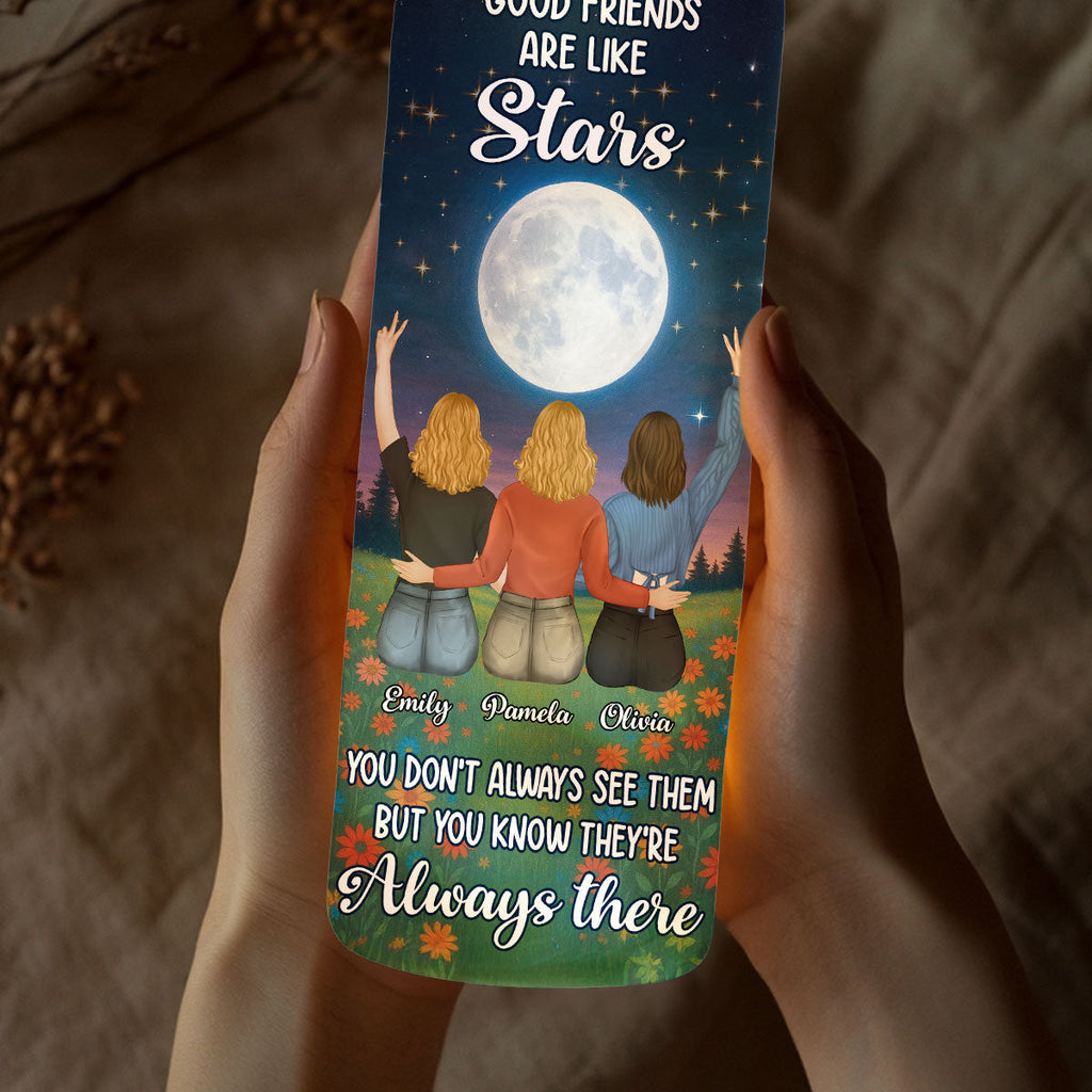 Moon And Stars Friendship - Personalized Bottle Lamp