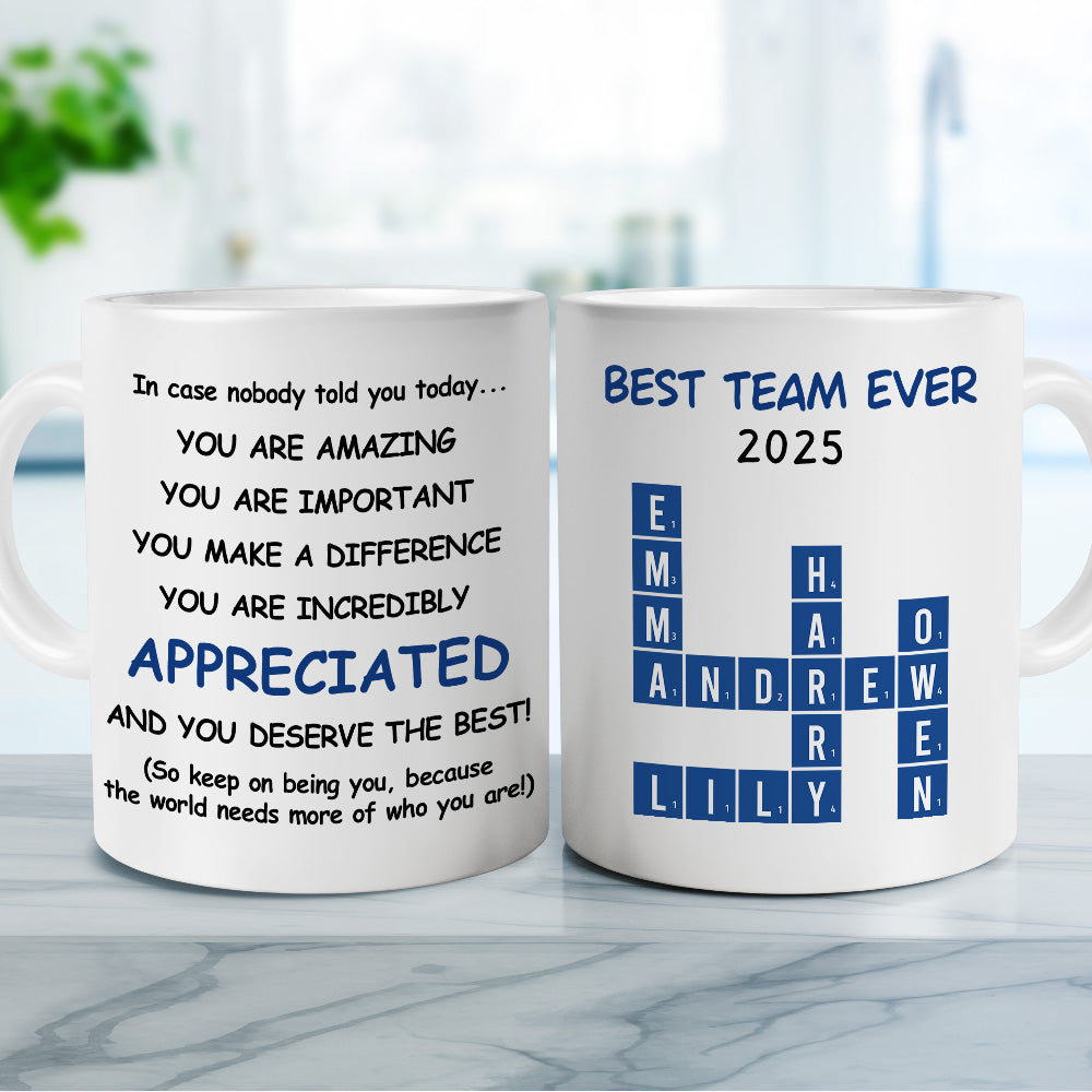Custom Coworker, Christmas & Birthday Team Appreciation Gift • Best Team Ever 2025 - Personalized Coffee Mug