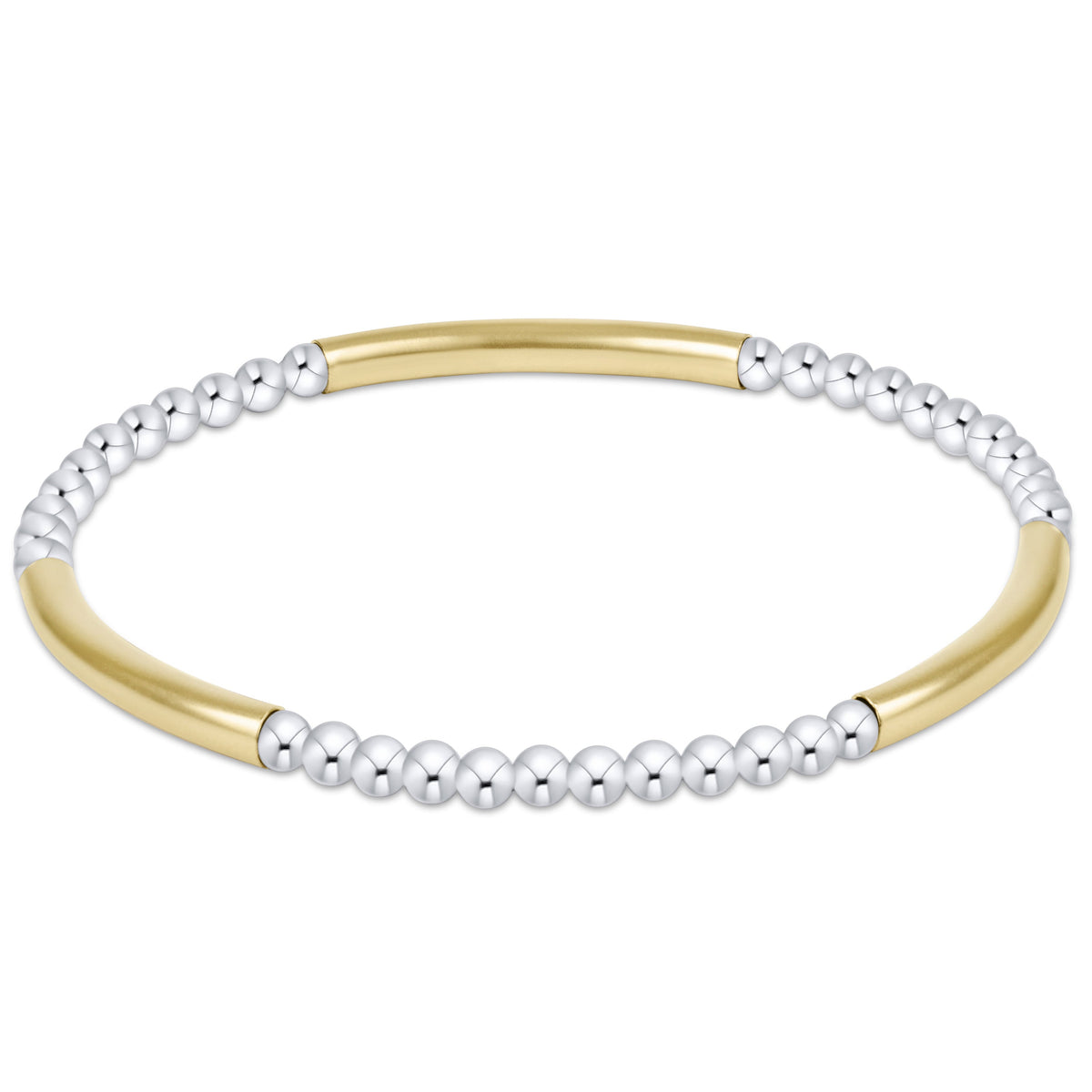 Bliss Bar Pattern Mixed Metal 2.5mm Bracelet