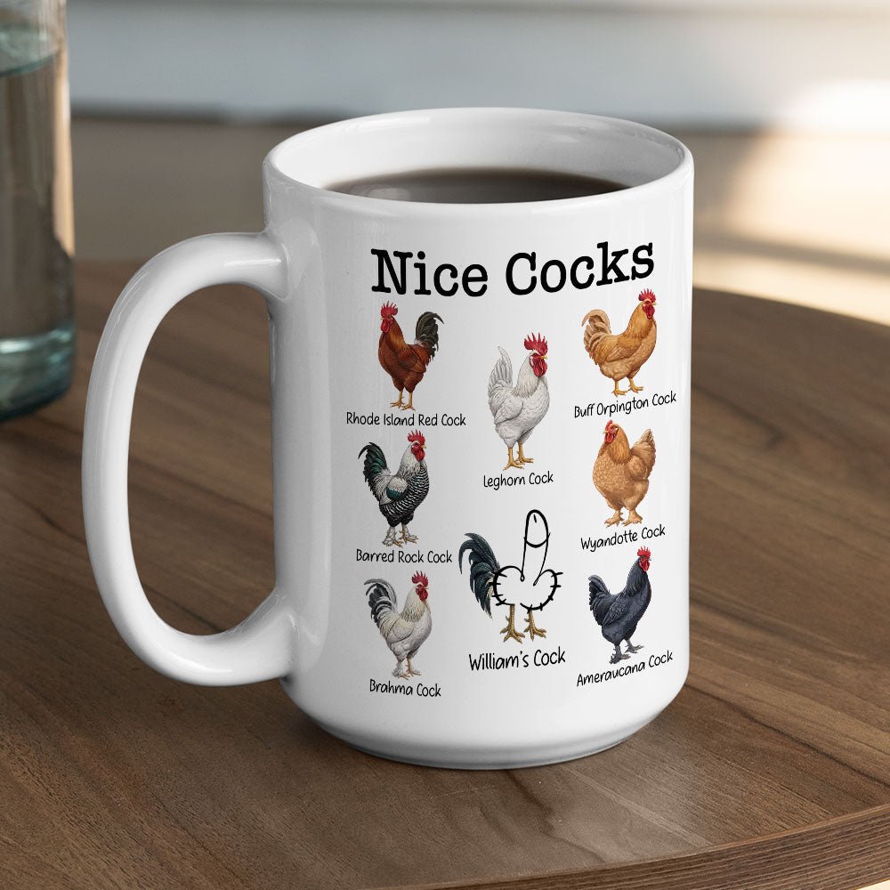 Custom Anniversary Keepsake Gifts For Couple • Nice Cocks - Personalized Coffee Mug