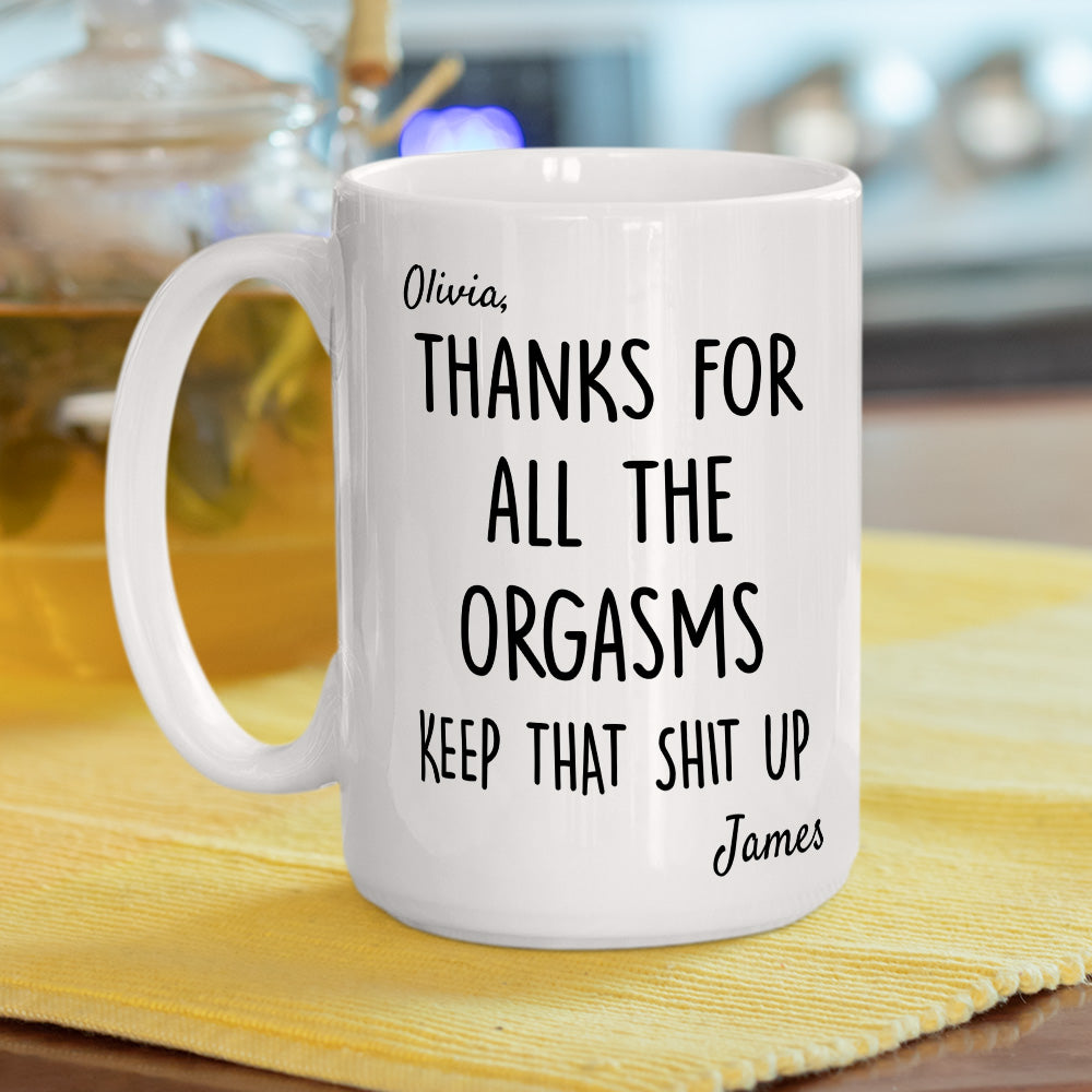 Custom Christmas & Birthday Keepsake Gift • Thanks For Every Wild Night - Personalized Coffee Mug