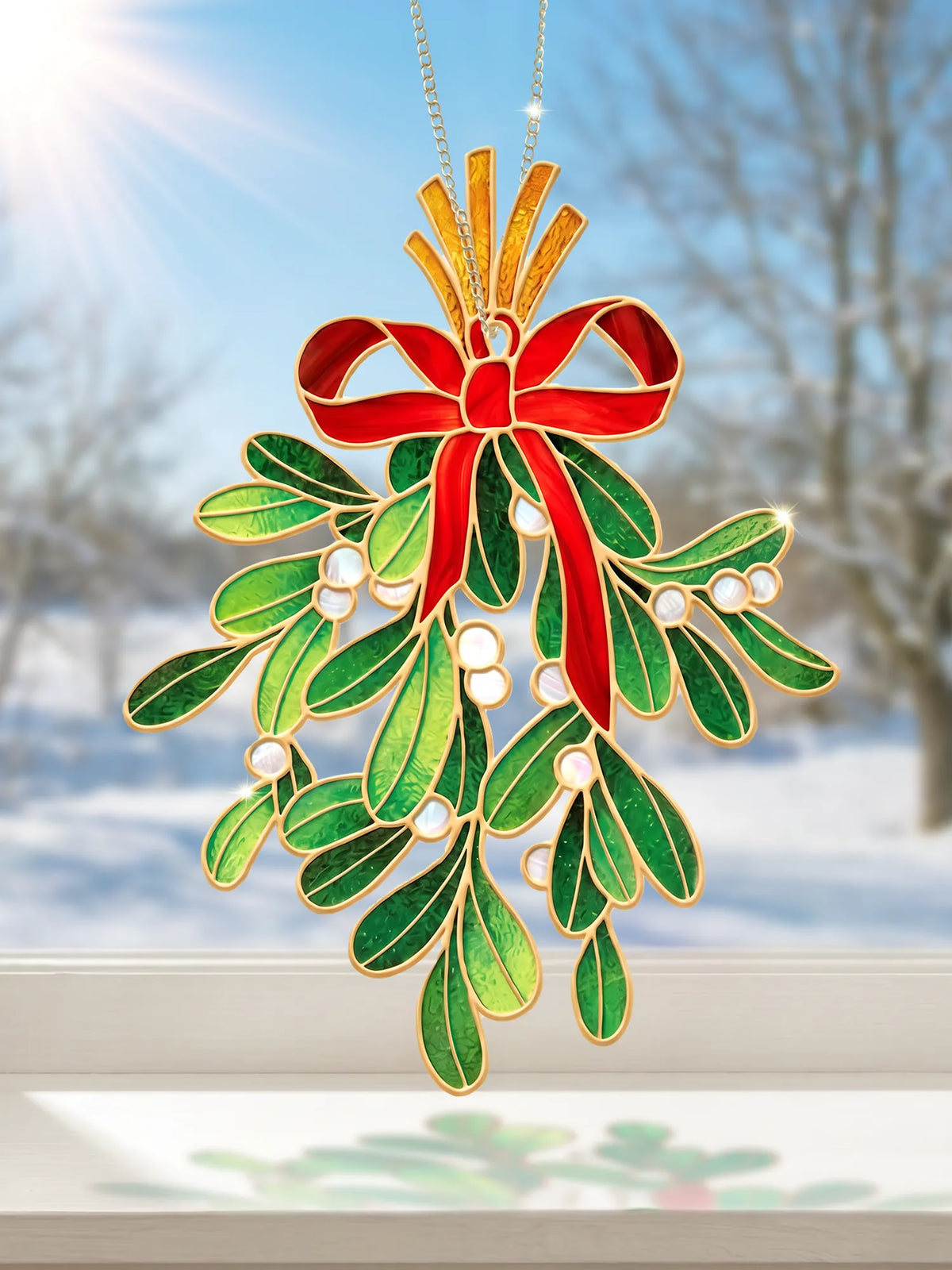 Festive Mistletoe Suncatcher
