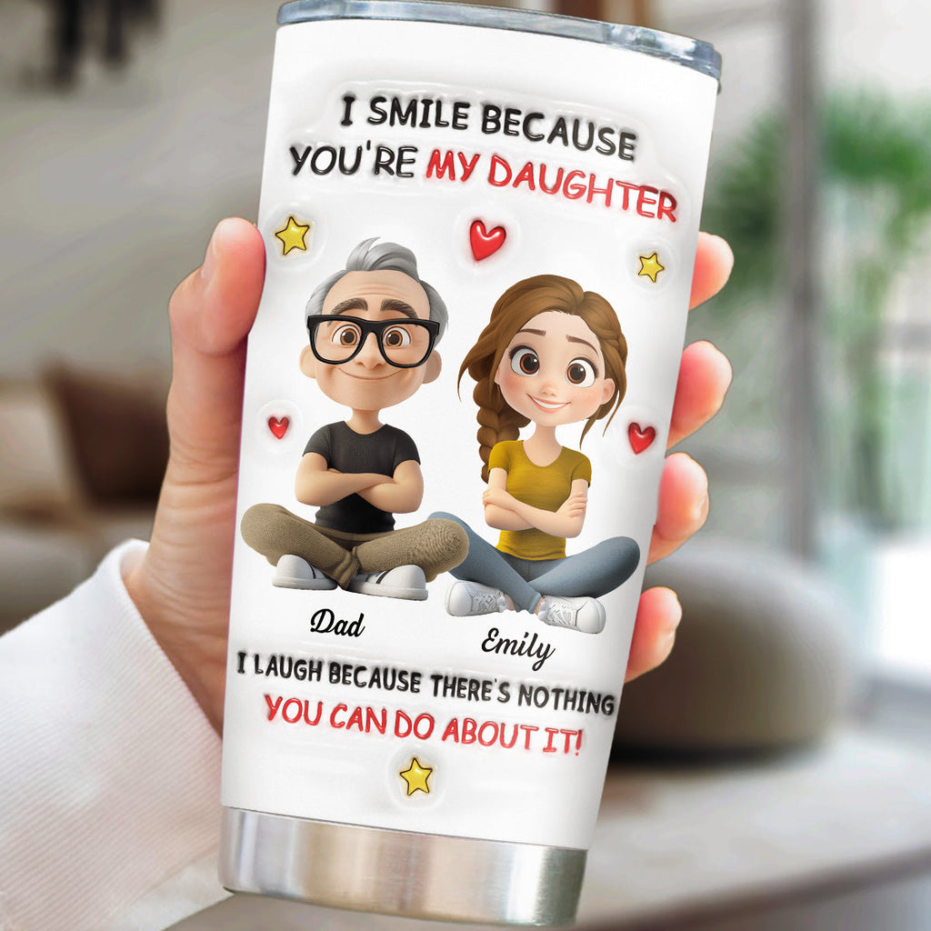 Custom Christmas Birthday Gifts For Daughter • My Daughter - Personalized 3D Inflated Effect Tumbler