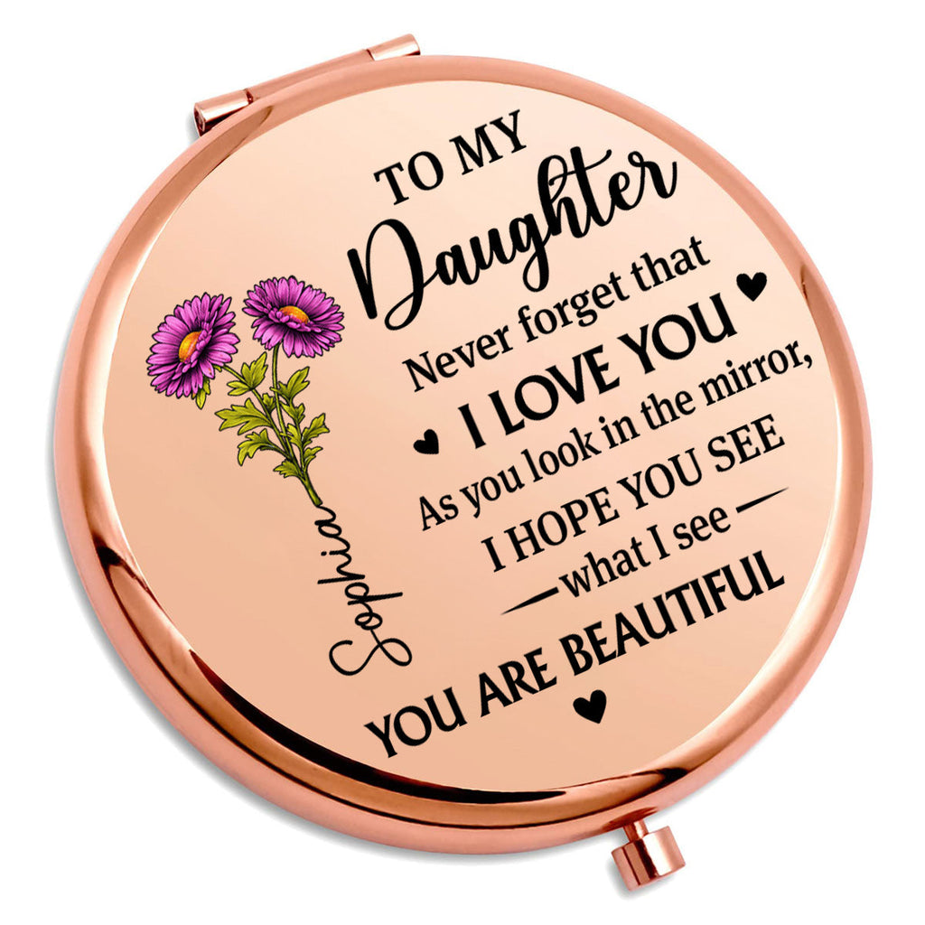 Beautiful Today Tomorrow Always - Personalized Compact Mirror