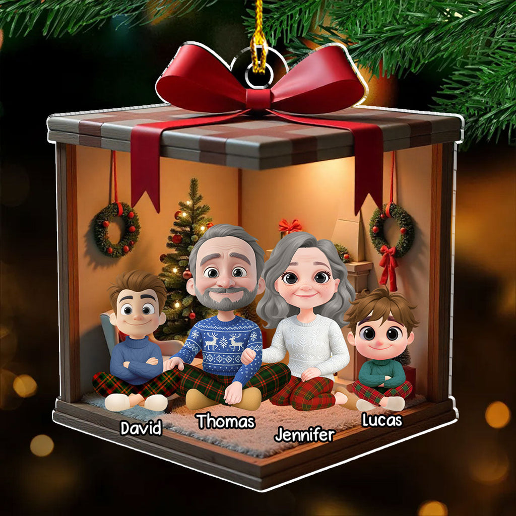 Custom Family Ornament, Christmas Gift for Family Members •  2025 Christmas - Personalized Acrylic Ornament