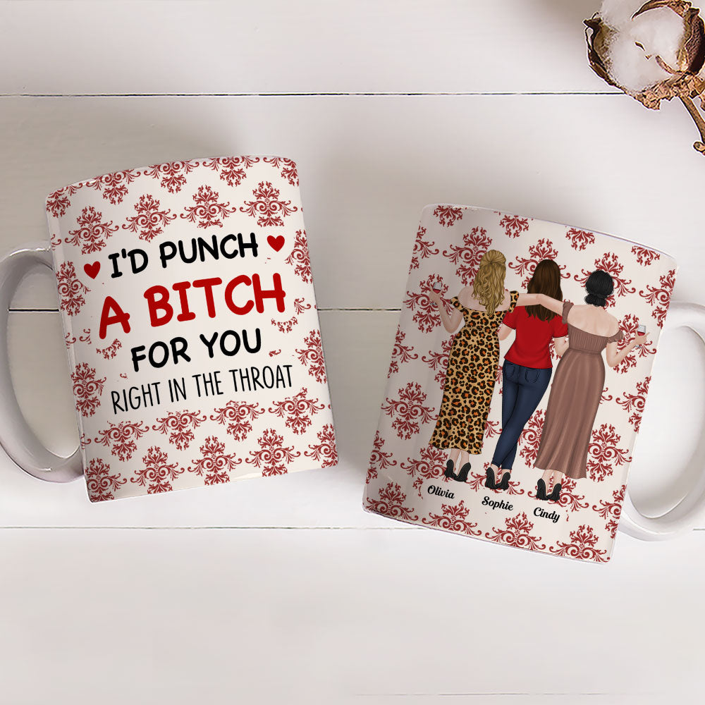 Custom Best Friend, Christmas & Birthday Friendship Keepsake Gift • Lovely Bestie With Christmas - Personalized Coffee Mug