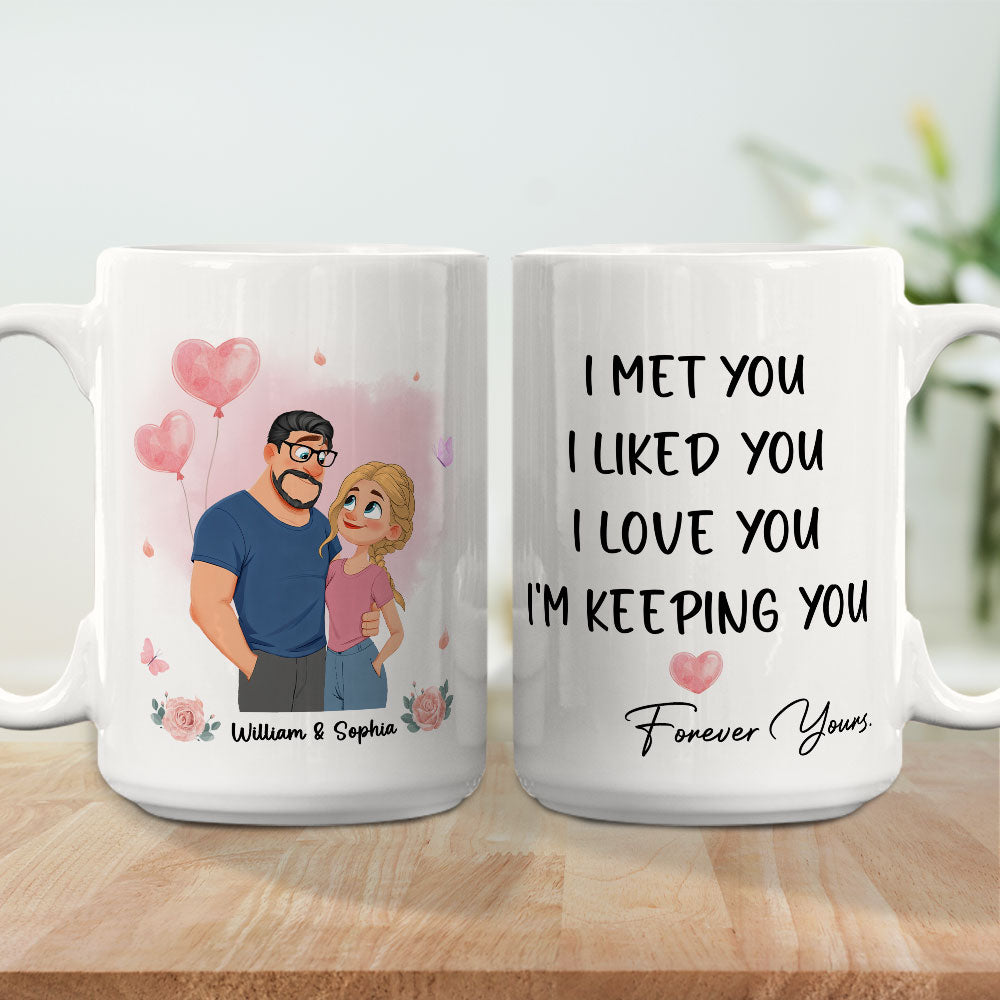 Custom Anniversary Keepsake Gifts For Couple • Keeping You No Refunds - Personalized Coffee Mug