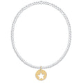 Classic Mixed Metal 2mm Bracelet - Star Small Gold Disc