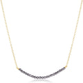 16" Necklace Gold - Beaded Bliss Silver Faceted Hematite
