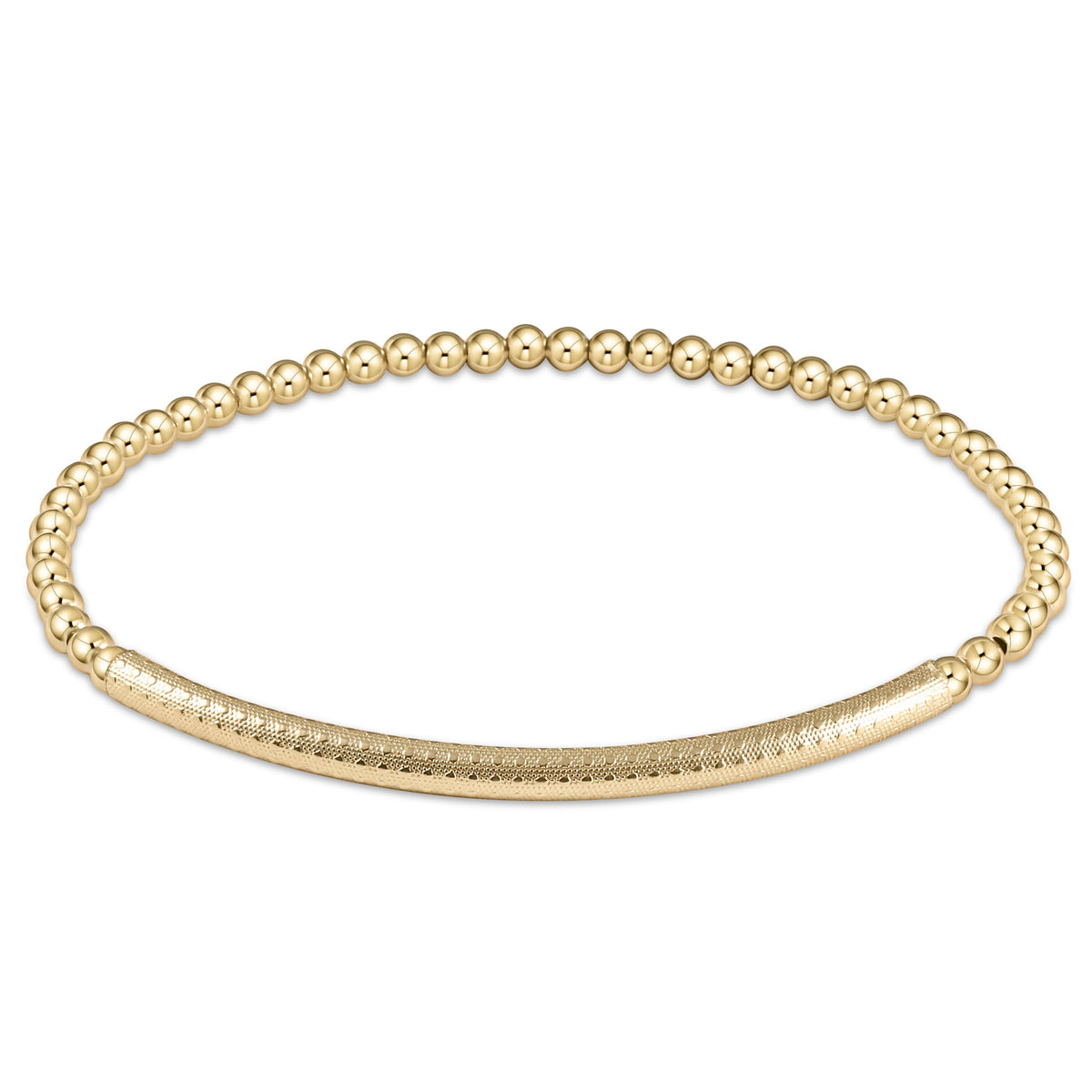 Bliss Bar Textured Gold 3mm Bracelet