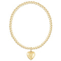 Classic Gold 3mm Bracelet - Love Plush Gold Charm