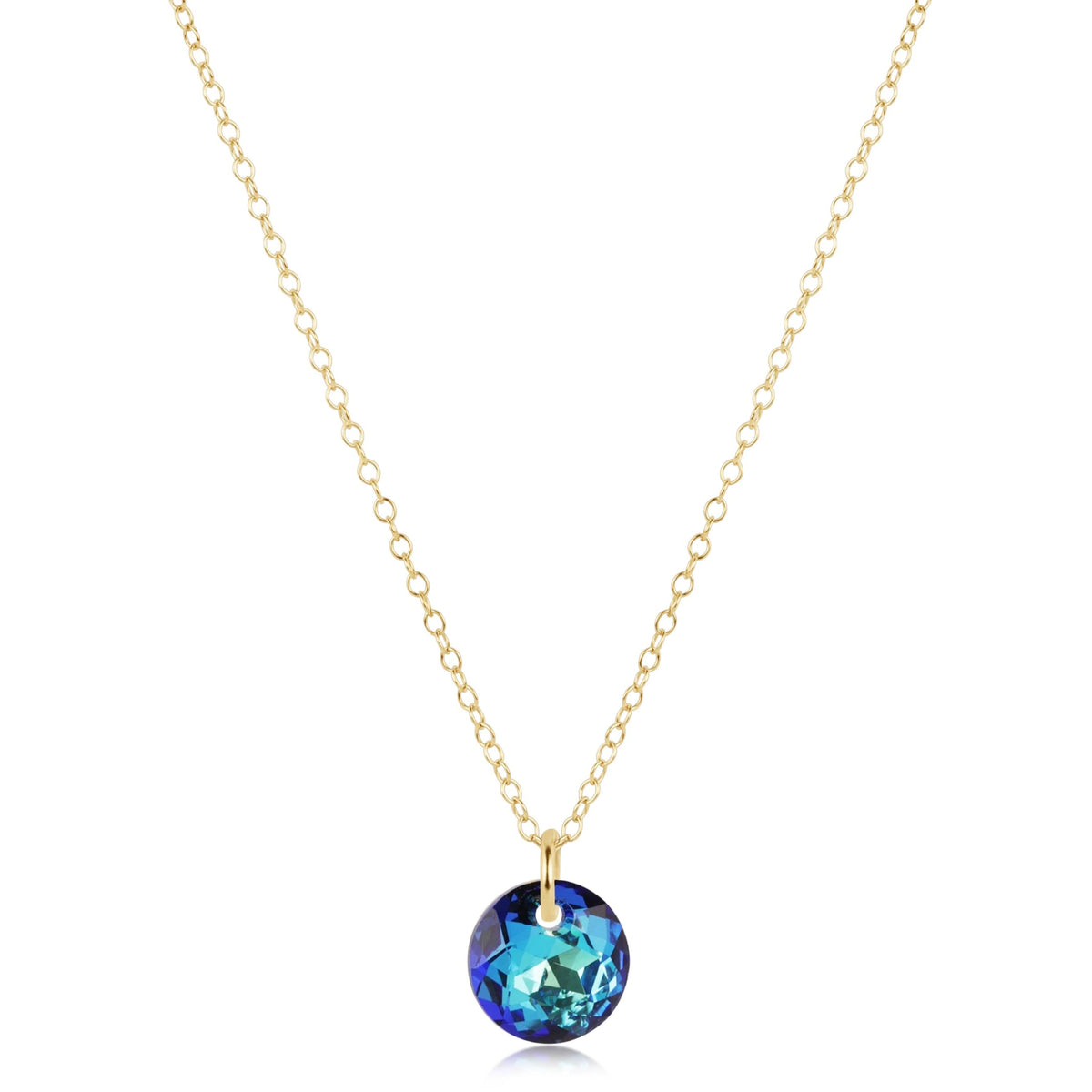 16" Necklace Gold - Reflection Small Charm - 12