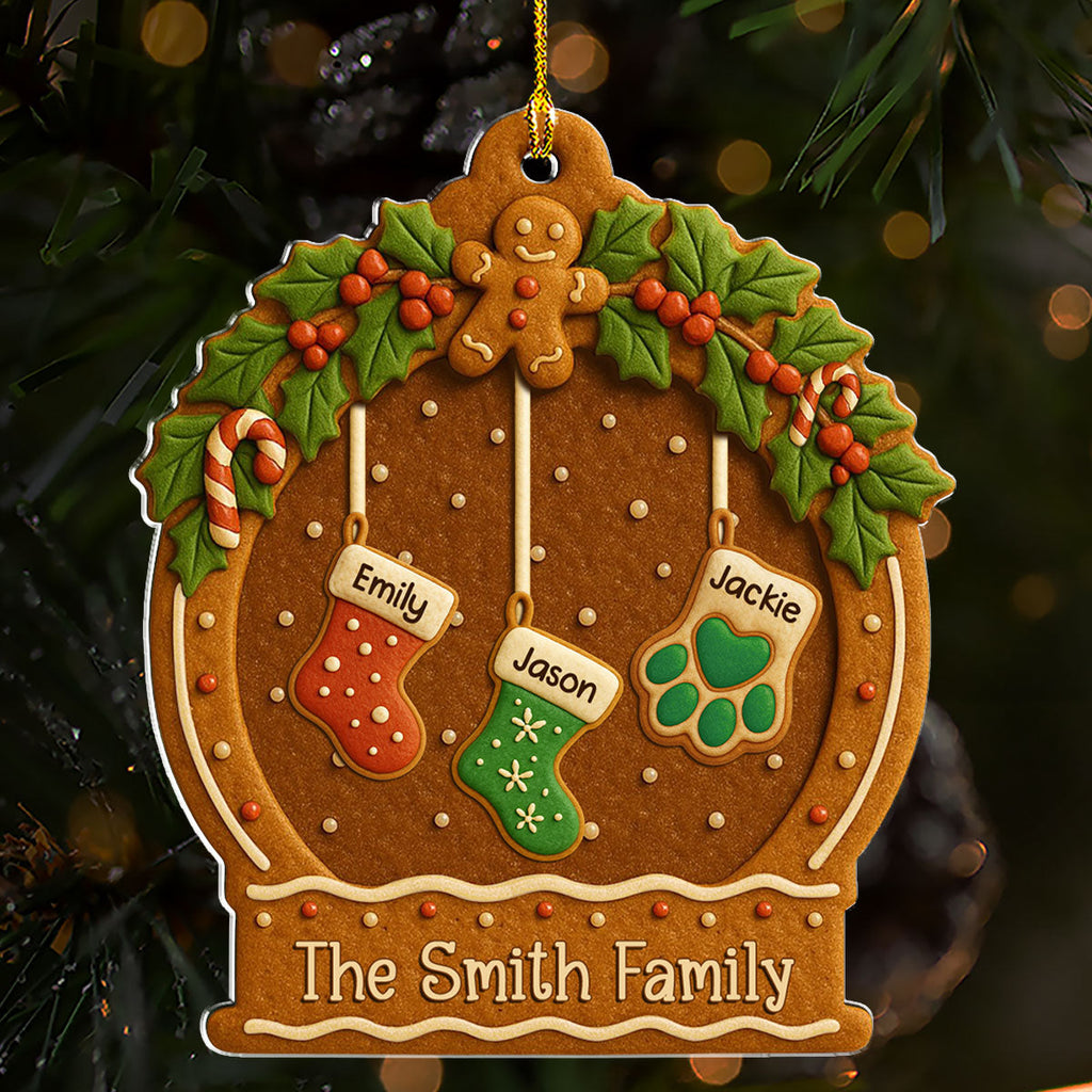 Custom Family Ornament, Christmas Gift for Family Members •  Family Cookies Christmas - Personalized Acrylic Ornament