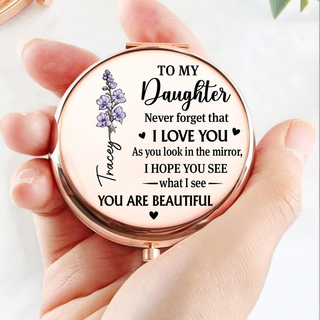 Beautiful Today Tomorrow Always - Personalized Compact Mirror