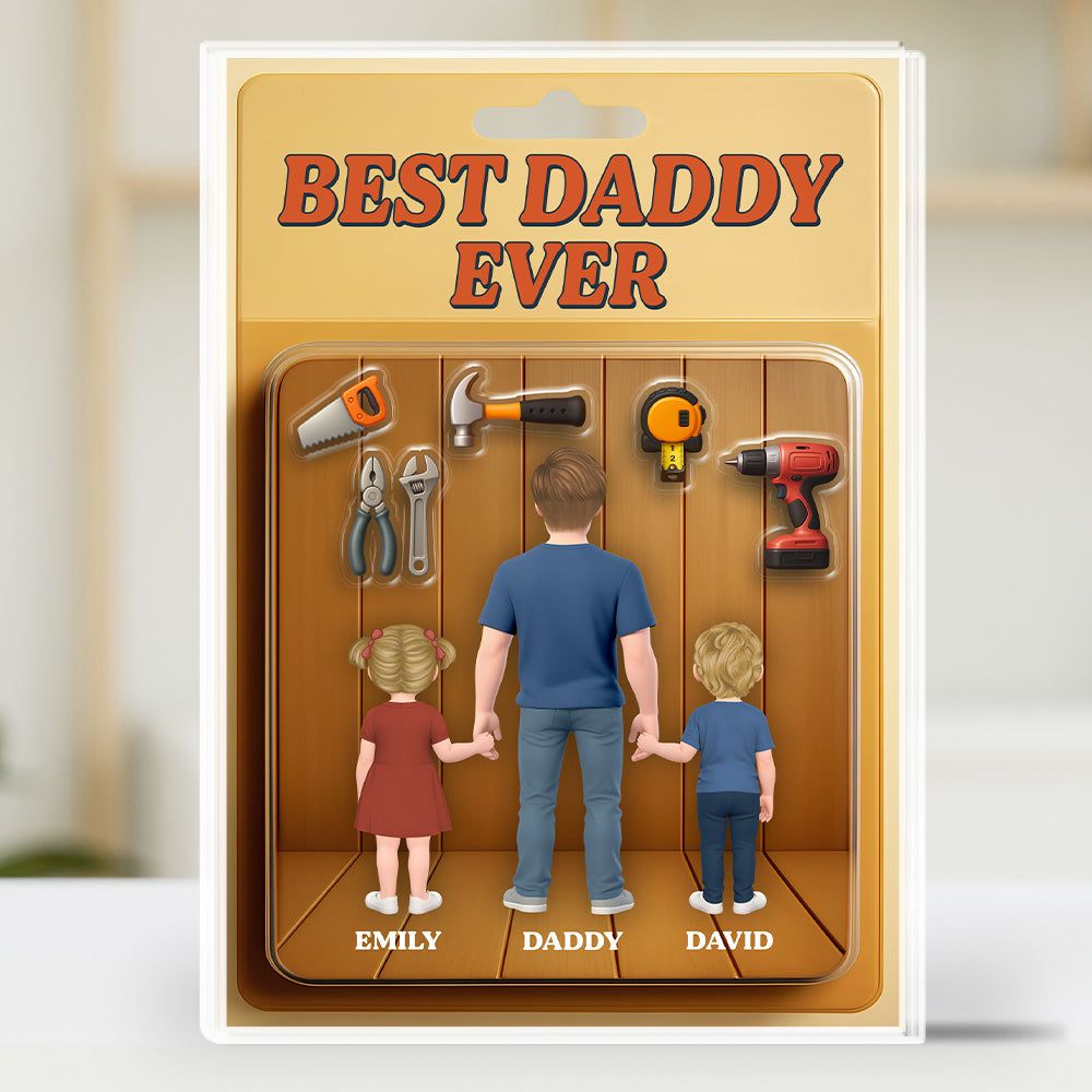Custom Father's Day Decor, Gift for Dad & Grandpa • We Caught The Best Dad - Personalized Acrylic Plaque