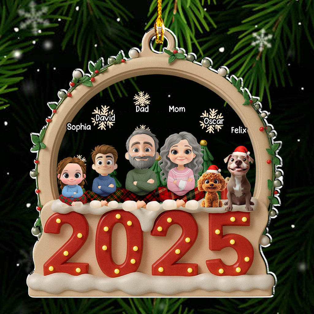 Custom Family Ornament, Christmas Gift for Family Members •  Our Christmas Together - Personalized Acrylic Ornament