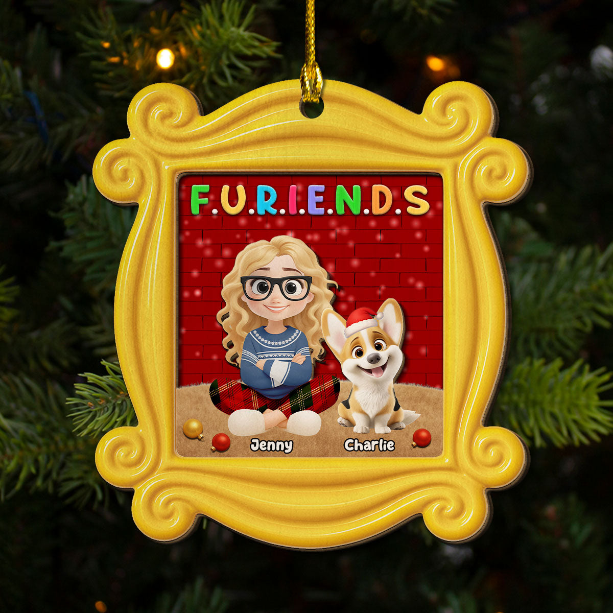 Custom Keepsake Christmas Ornament •  Here For You - Personalized 2-layer Wood Ornament