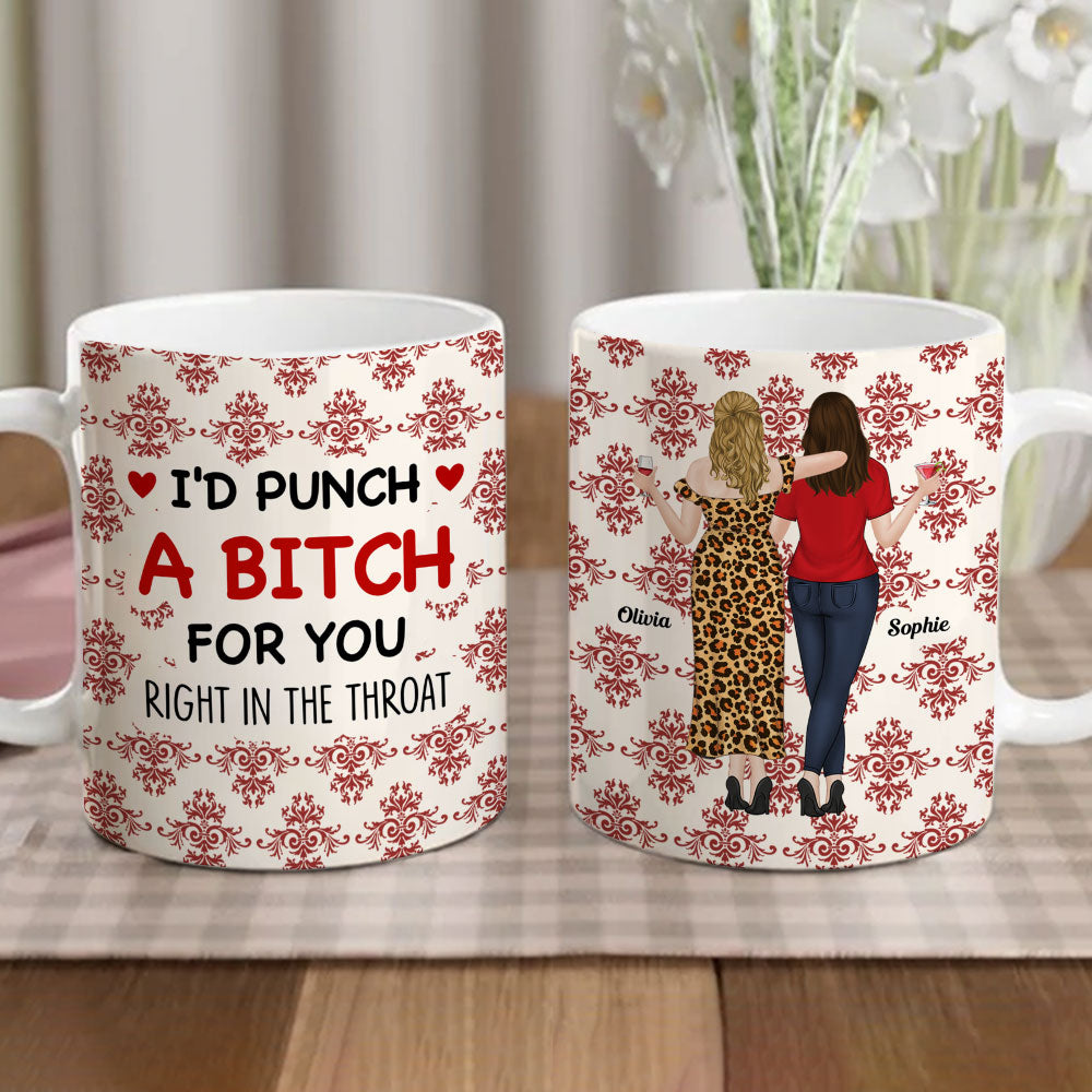 Custom Best Friend, Christmas & Birthday Friendship Keepsake Gift • Lovely Bestie With Christmas - Personalized Coffee Mug