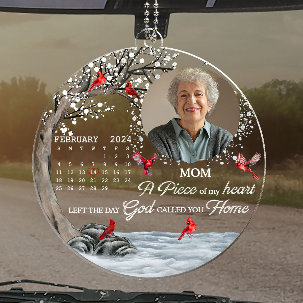 My Heart Changed Forever - Personalized Car Ornament