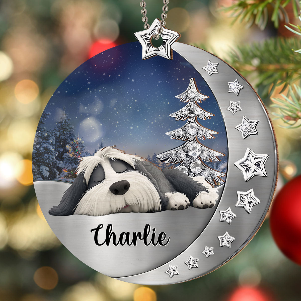 Custom Keepsake Christmas Ornament •  Beside You - Personalized 3D Effect Suncatcher Ornament