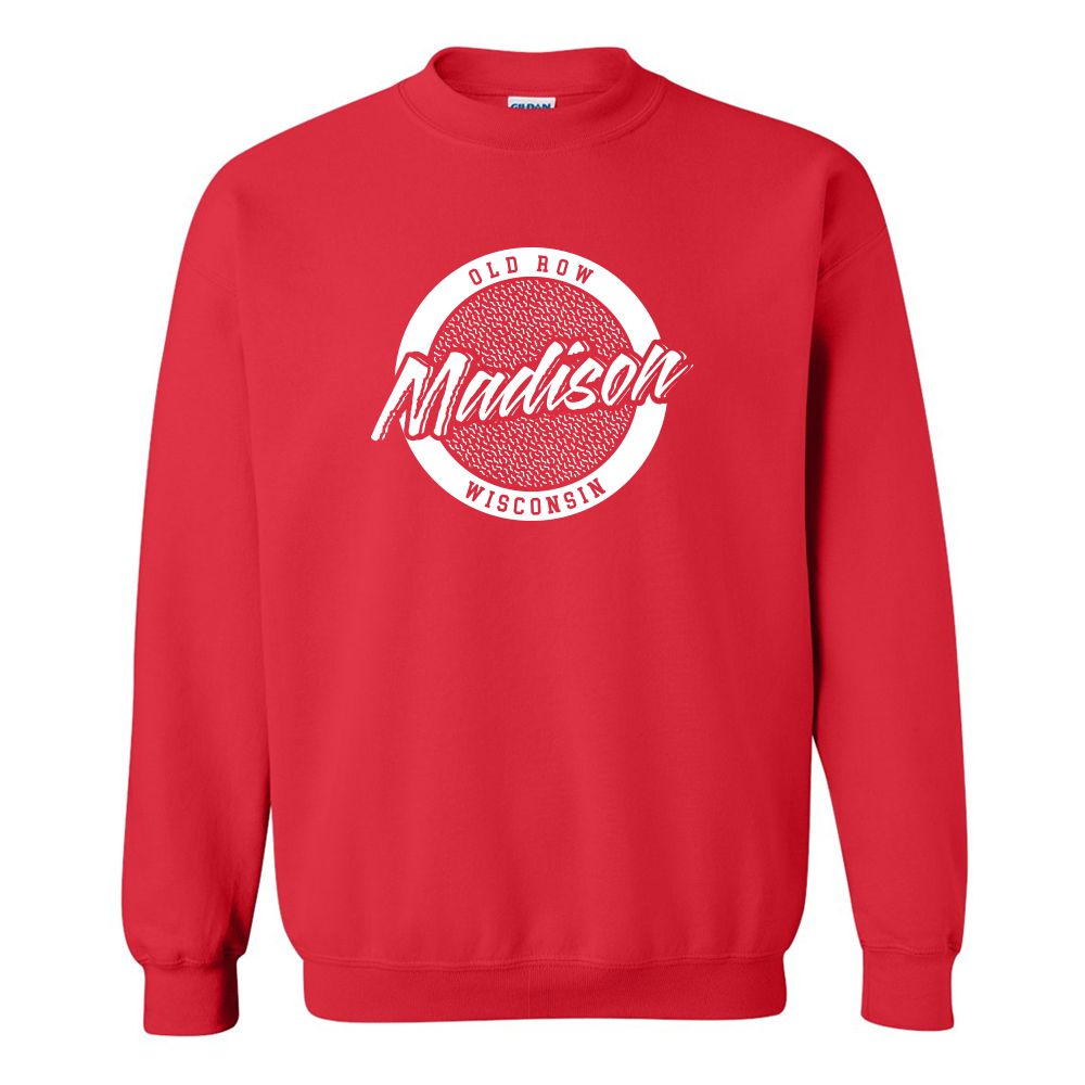 Madison, Wisconsin Circle Logo Crewneck Sweatshirt