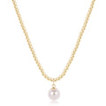 Choker Beaded - Classic Gold 3mm - Classic Pearl 10mm Charm